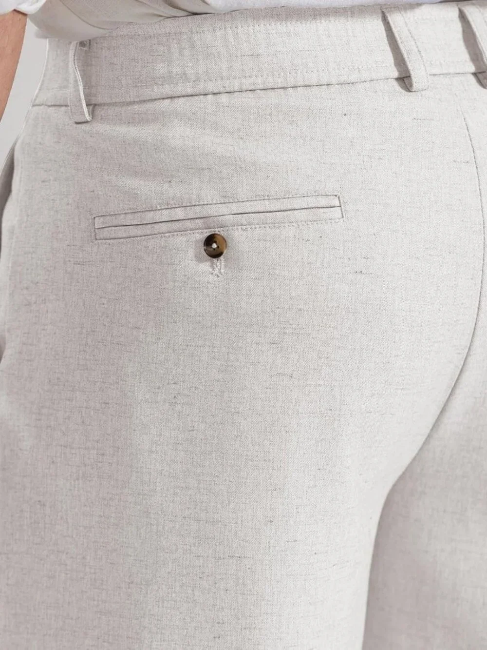 Stylish Men's Casual Pleated Linen Dress Shorts - 9